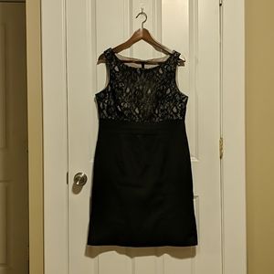 Little Black Dress with Lace Overlay